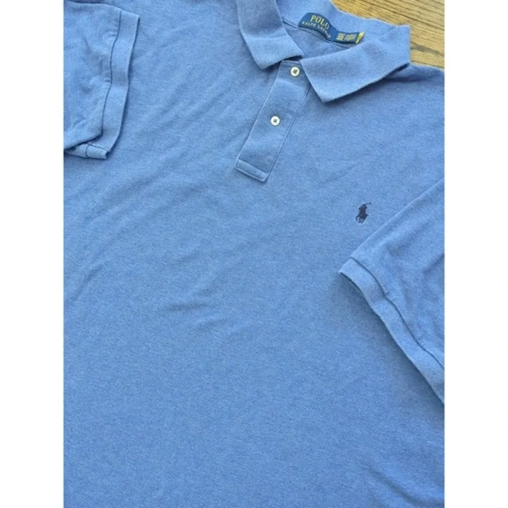 Polo Ralph Lauren Mens Sz 4XLT Tall Blue Short Sleeve Polo‎ Pony Preppy Money